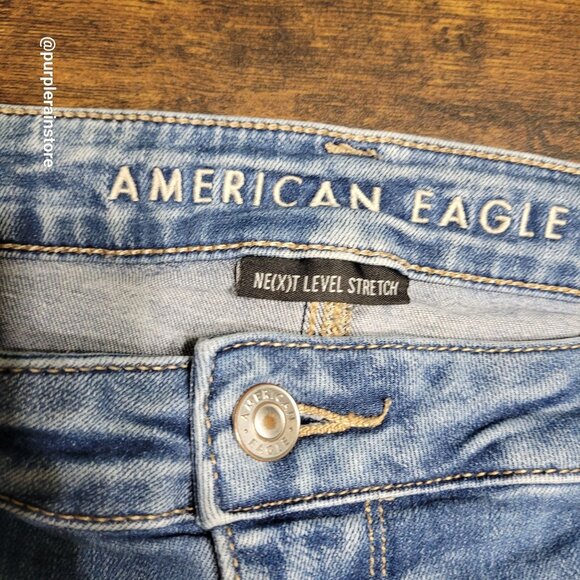 American Eagle Jeans 16 R Jegging Super Hi Rise Next Level Stretch Medium Light - Picture 4 of 13